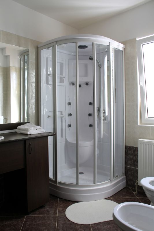 Elegant Shower with Glass Doors